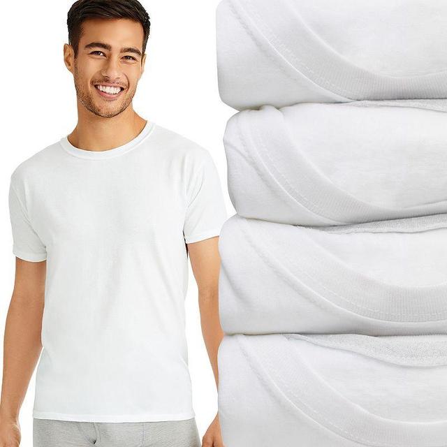 Mens Hanes Ultimate 4-pack Slim-Fit Tees Product Image