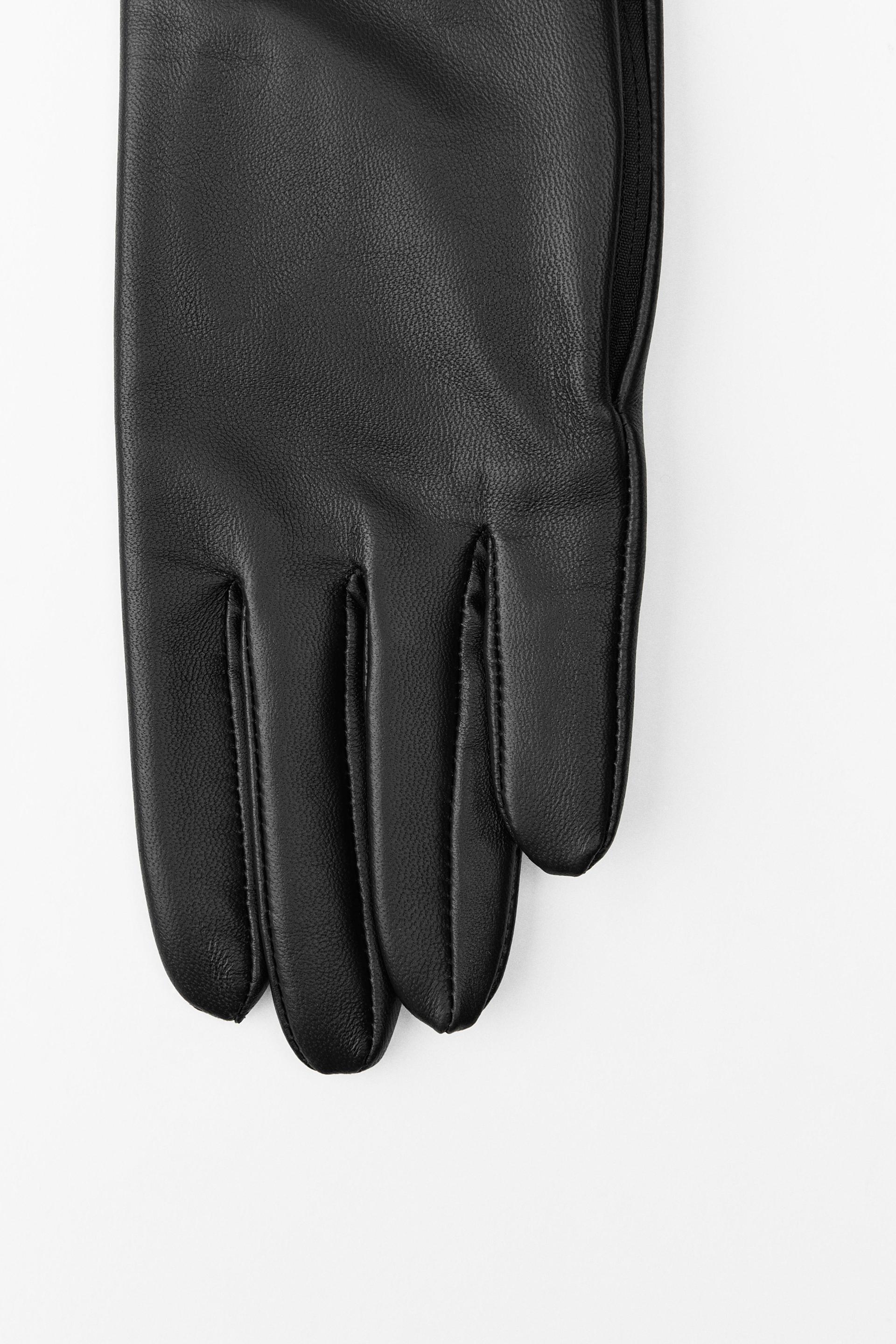 100% LEATHER LONG GLOVES Product Image