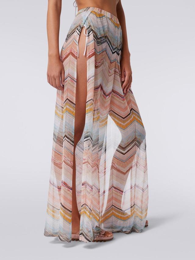 Cover up trousers in zigzag viscose blend with lurex Multicoloured | Missoni Product Image