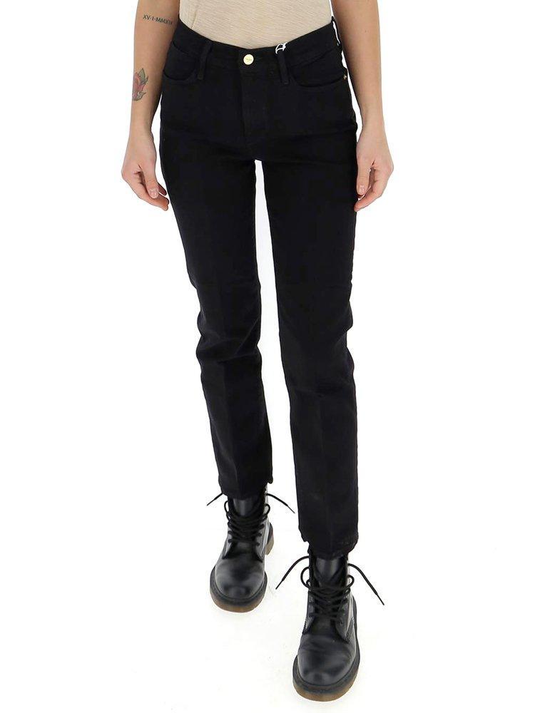 Le High Straight Leg Jeans In Black Product Image