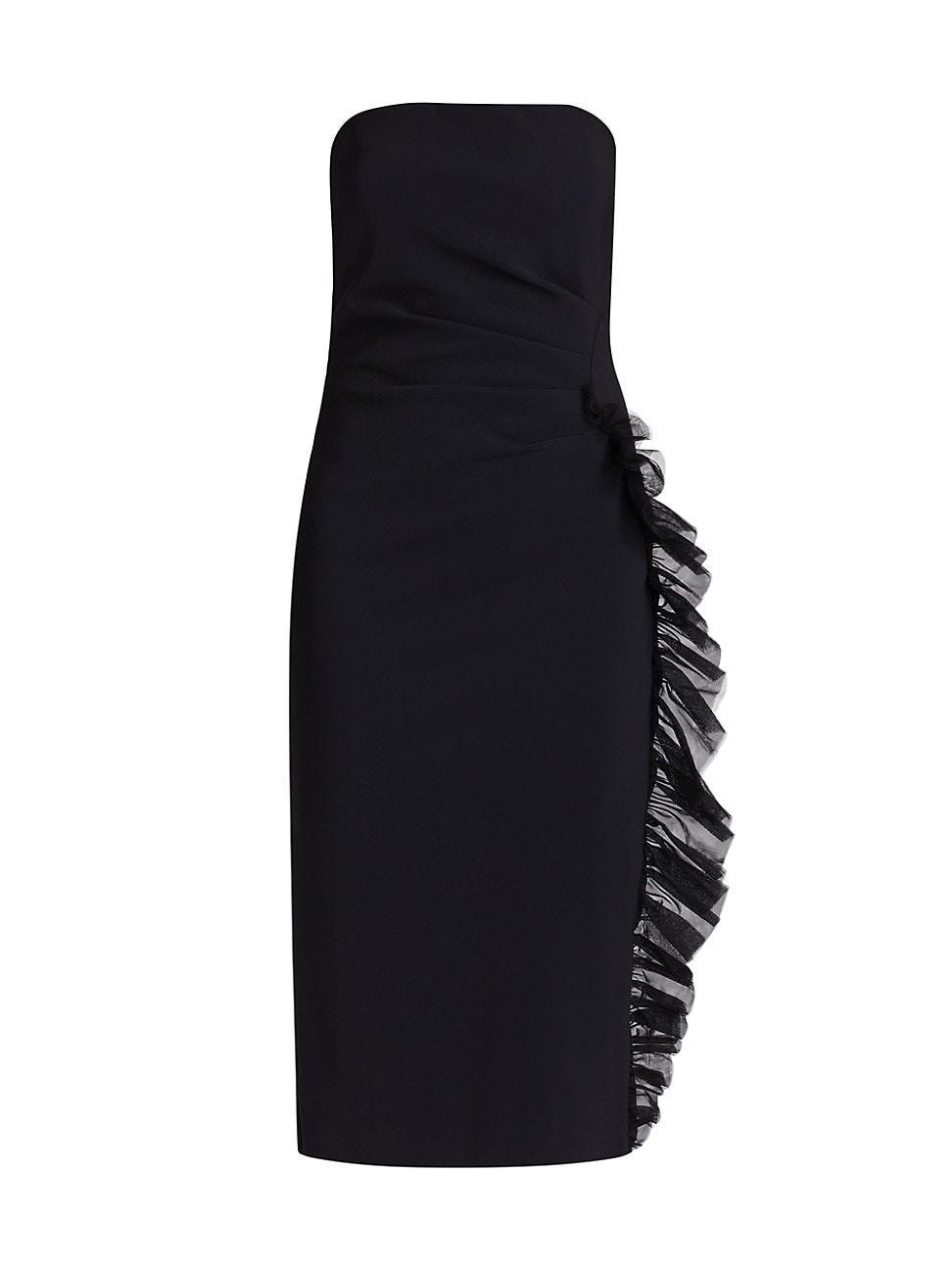 Womens Days Ruffle Strapless Midi-Dress Product Image