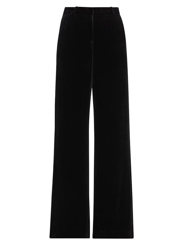 Womens Pilar Velvet Wide-Leg Pants Product Image