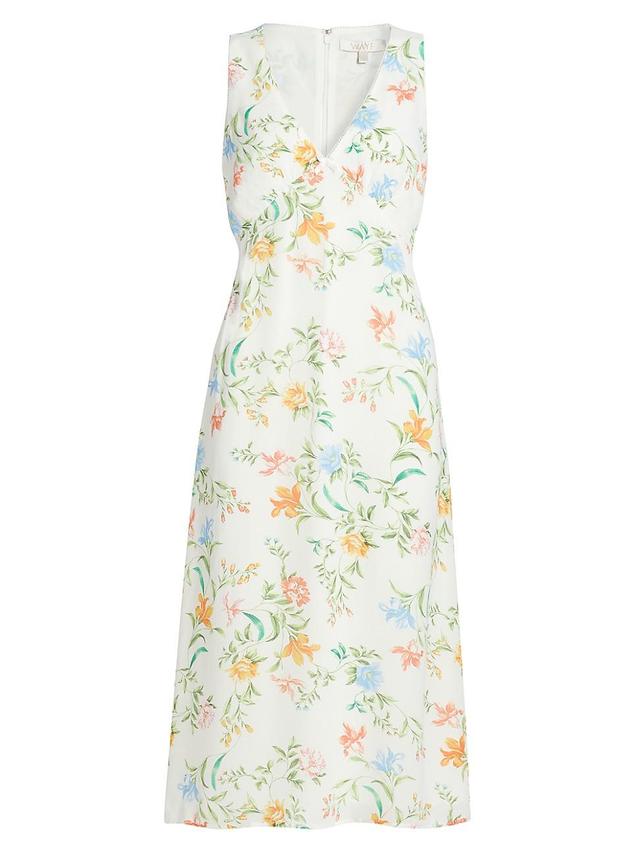 Womens Dahlia Floral Midi-Dress Product Image