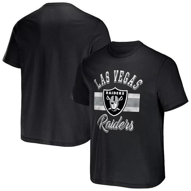 Mens NFL x Darius Rucker Collection by Fanatics Black Las Vegas Raiders Stripe T-Shirt Product Image