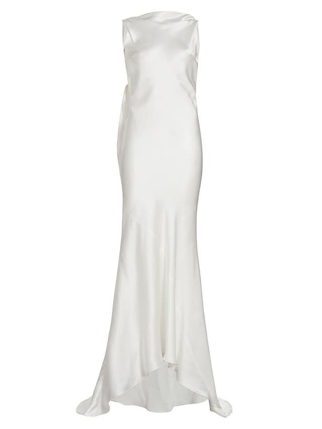 Womens Charles Open-Back Silk Gown Product Image