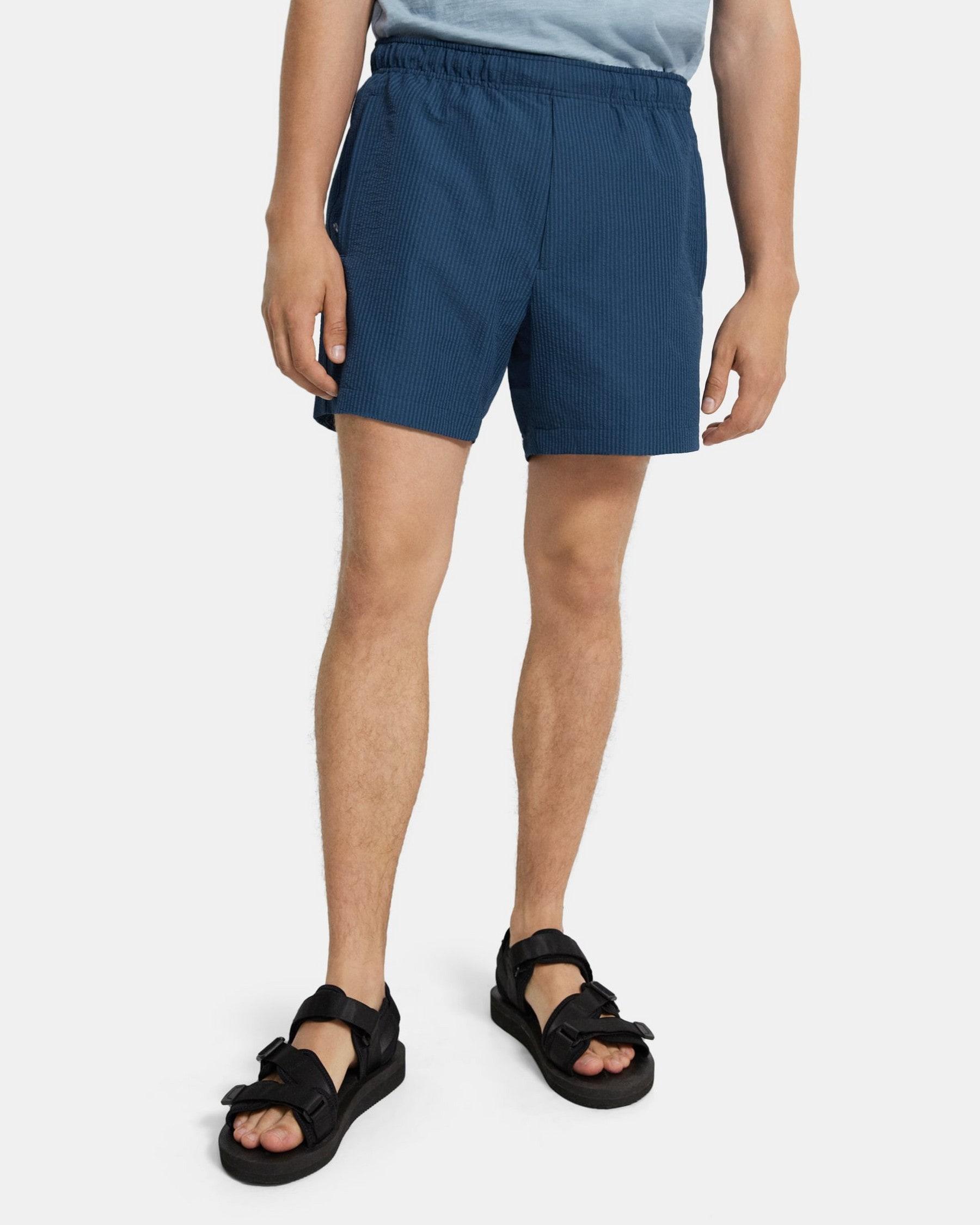 Swim Trunks in Stretch Seersucker Product Image