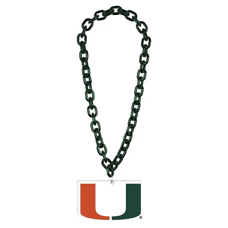 WinCraft Miami Hurricanes Big Chain Logo Necklace, Mens, Team Product Image