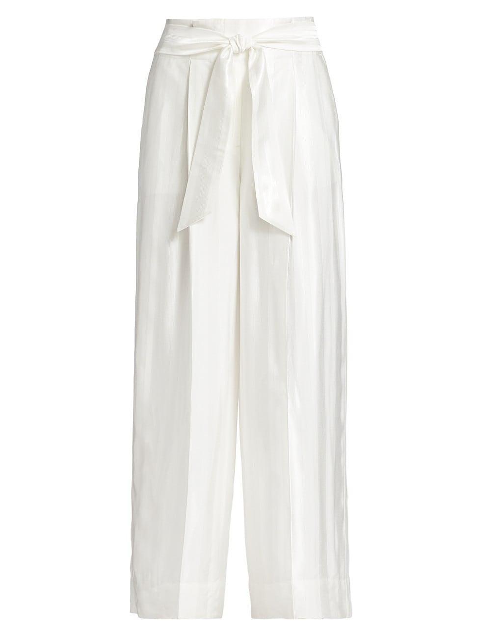 Womens Catherine Wide-Leg Belted Pants Product Image