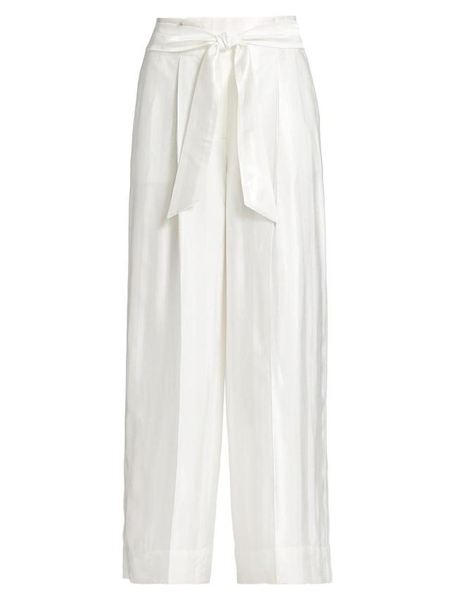 Womens Catherine Wide-Leg Belted Pants Product Image