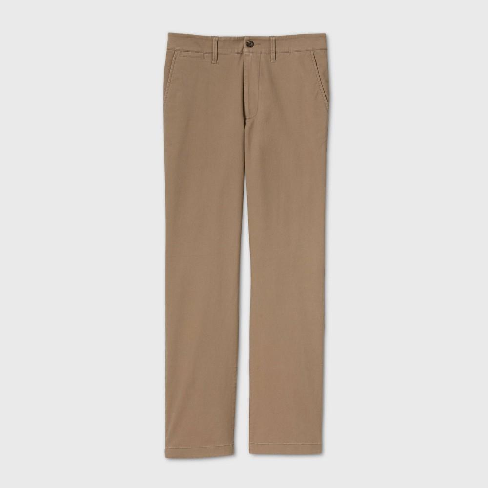 Mens Every Wear Straight Fit Chino Pants - Goodfellow & Co Tan 38x34 Product Image