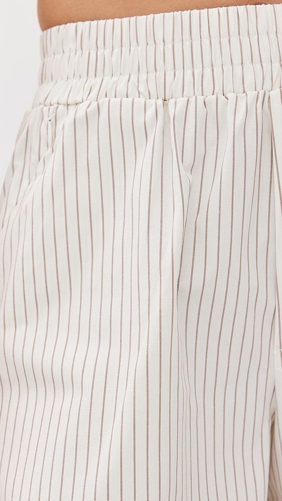 Good American Stripe Poplin Weekend Shorts | Shopbop Product Image