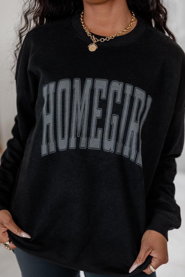 Homegirl Black Oversized Graphic Sweatshirt Product Image