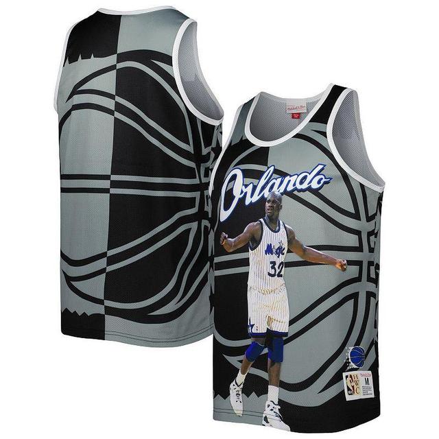 Mens Mitchell & Ness Shaquille ONeal Black/Gray Orlando Magic Sublimated Player Tank Top Product Image