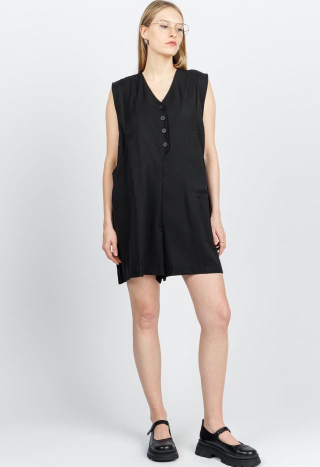 Oversized Romper in Raven Product Image