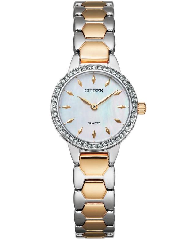 Citizen Womens Crystal Accent Two Tone Watch - EZ7016-50D Product Image