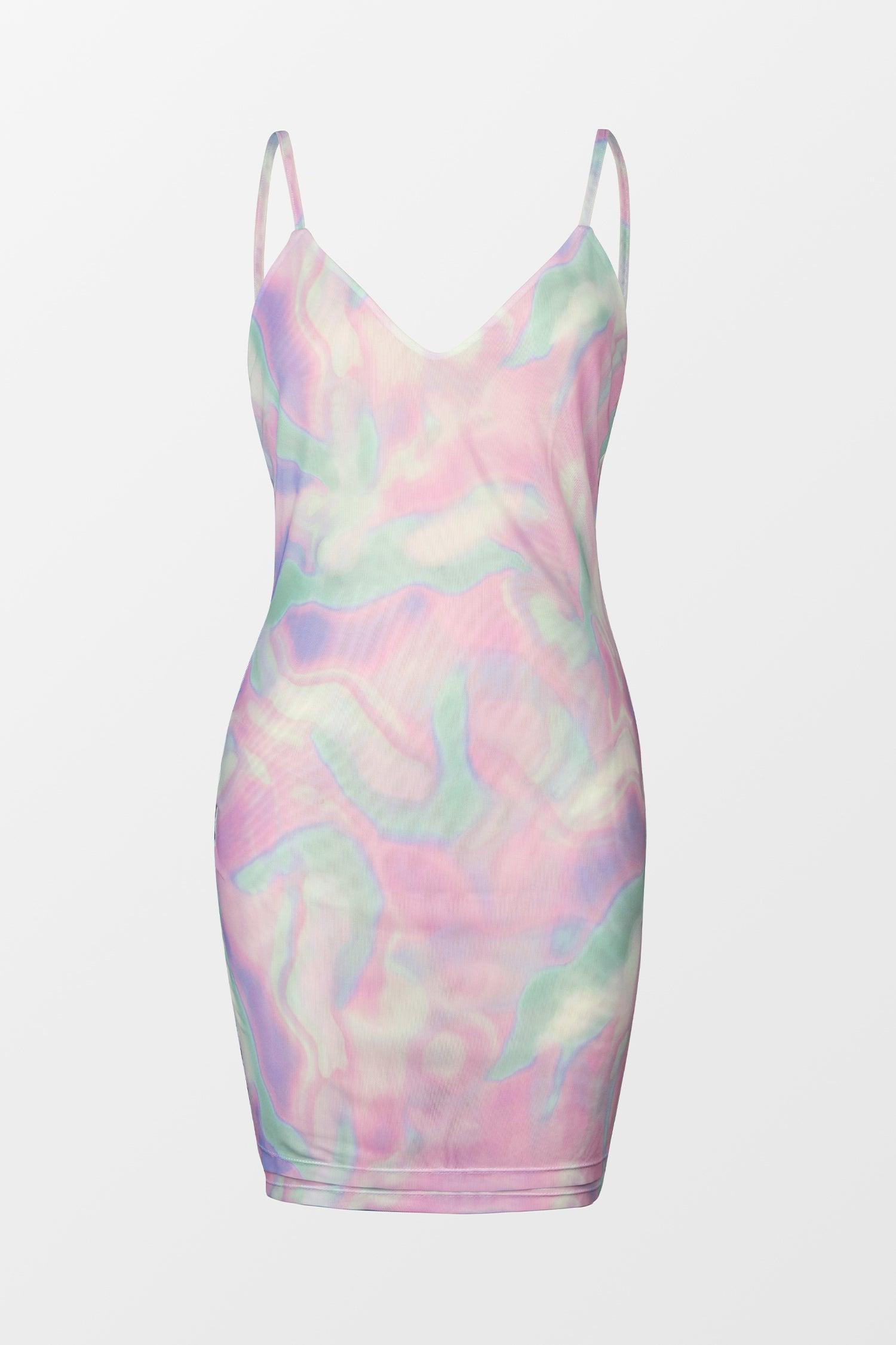 X STASSIE Abstract Abalone Cover-Up Mini Dress Product Image