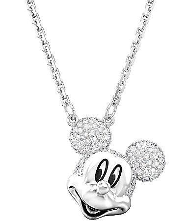 Swarovski Disney Mickey Mouse Silver-Tone Crystal Pendant Necklace, 19-1/4 Product Image