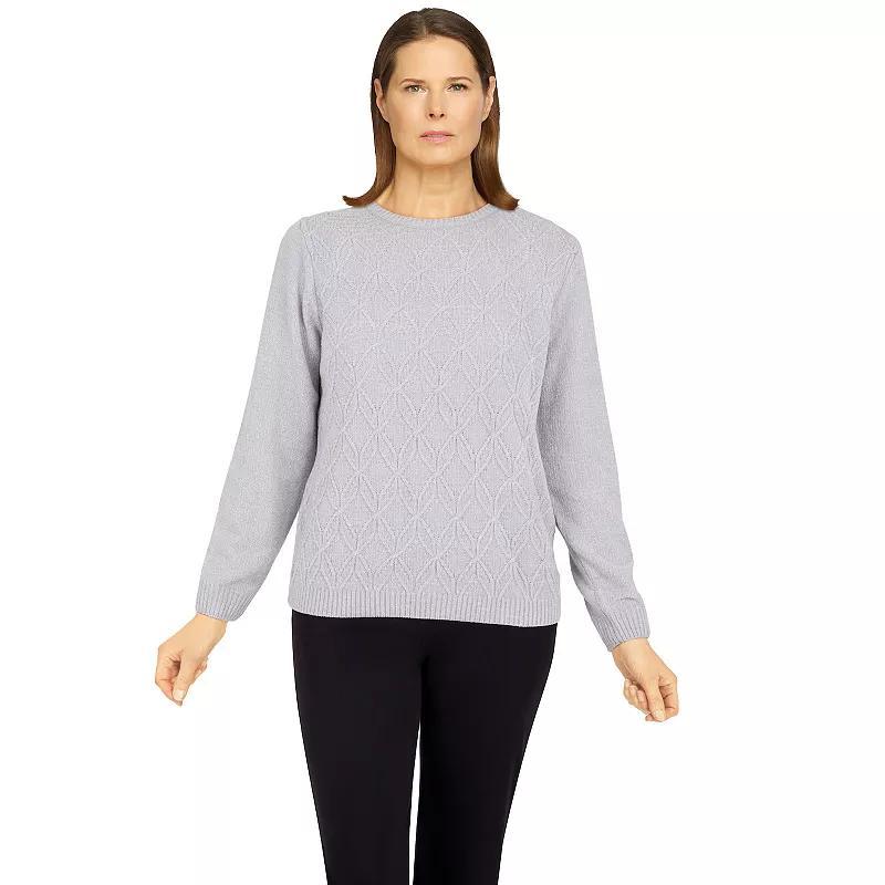 Petite Alfred Dunner Classic Chenille Pullover Sweater, Womens Product Image