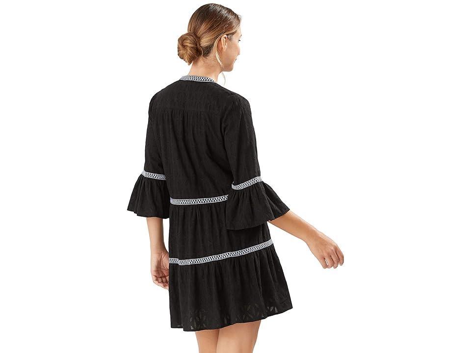 Tommy Bahama Embroidered Cotton Tier Cover-Up Dress Product Image