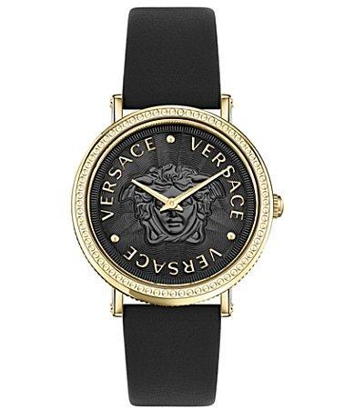 Versace Womens Swiss V-Dollar Two-Tone Bracelet Watch 37mm Product Image