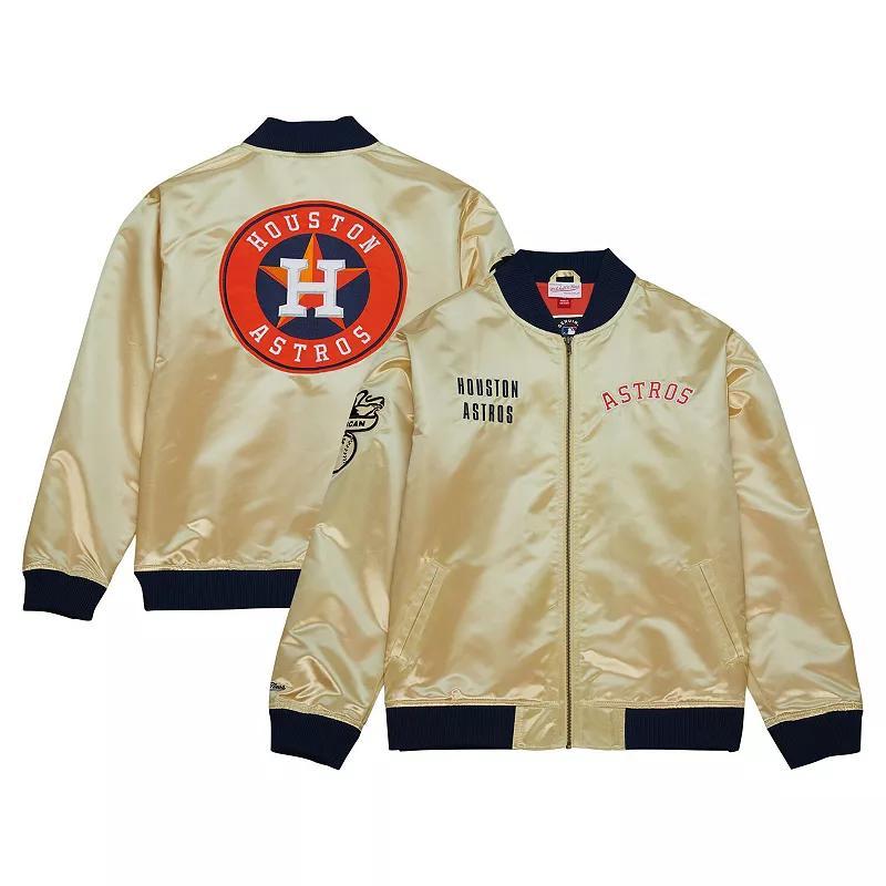 Mens Mitchell & Ness Houston Astros OG 2.0 Lightweight Satin Full-Zip Jacket Product Image