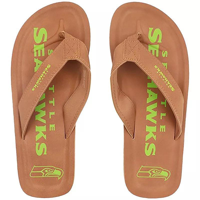 Mens Seattle Seahawks Color Pop Flip Flop Sandals Product Image