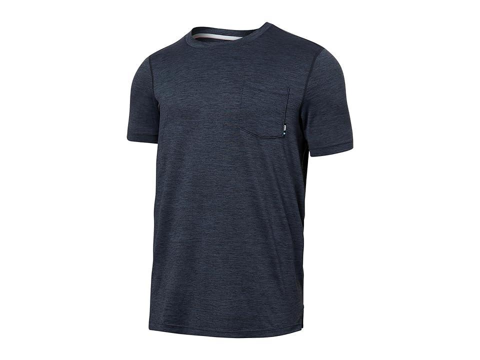 SAXX UNDERWEAR Droptemp All Day Cooling Short Sleeve Pocket Tee (Turbulence Heather) Men's Clothing Product Image