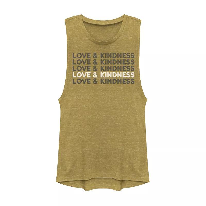 Disneys Mickey Mouse Poses Juniors Muscle Tank Top, Girls Gold Grey Product Image