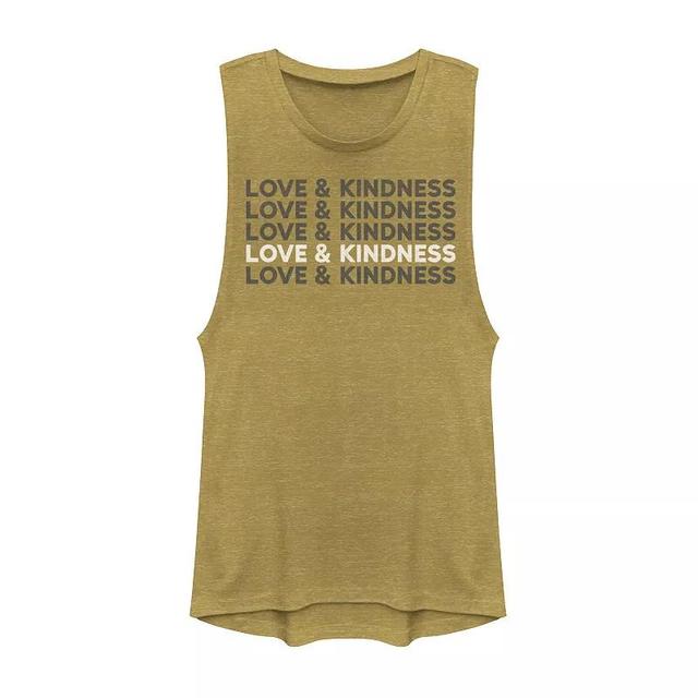 Disneys Mickey Mouse Poses Juniors Muscle Tank Top, Girls Gold Grey Product Image