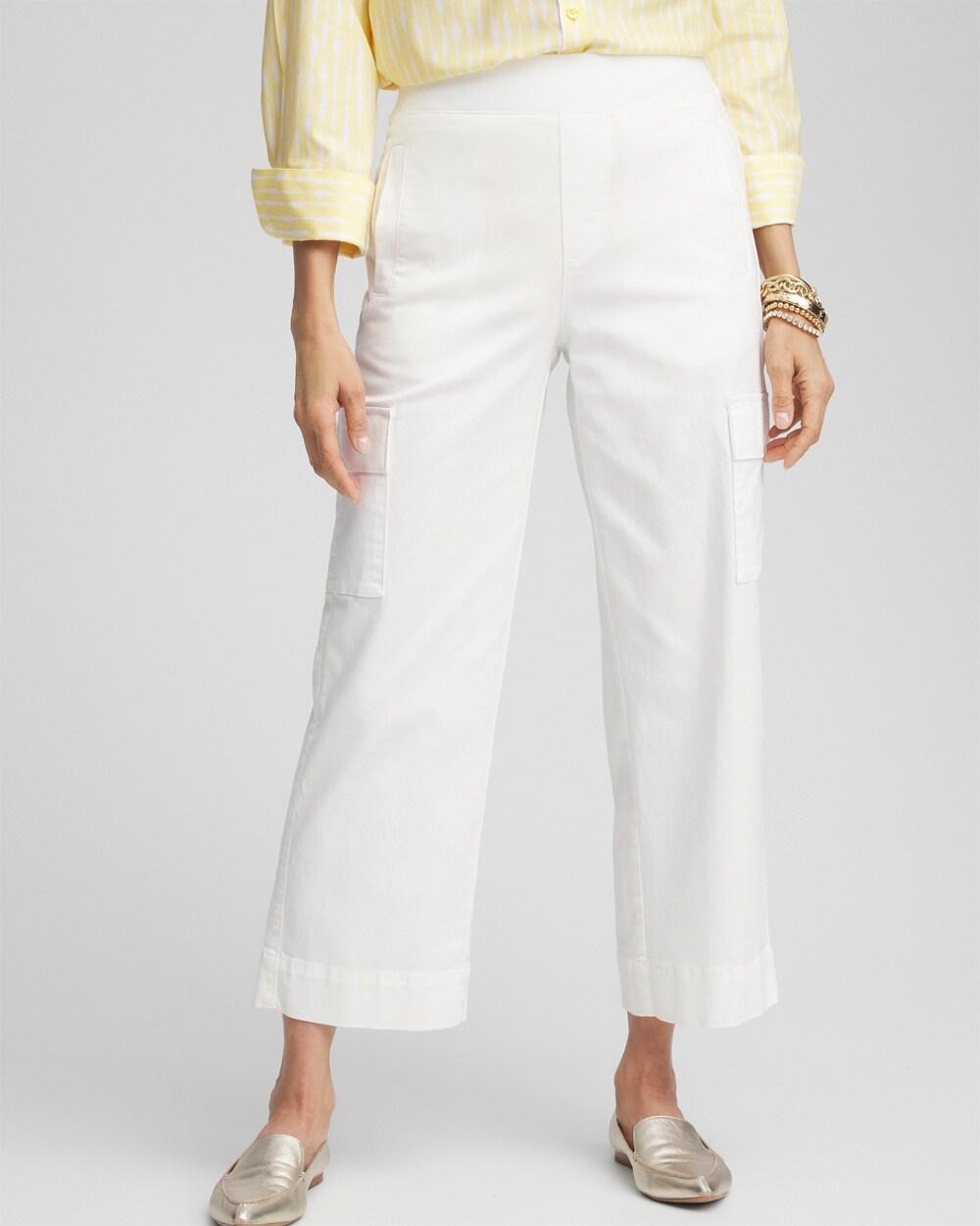 Cargo Straight Leg Cropped Pants Product Image