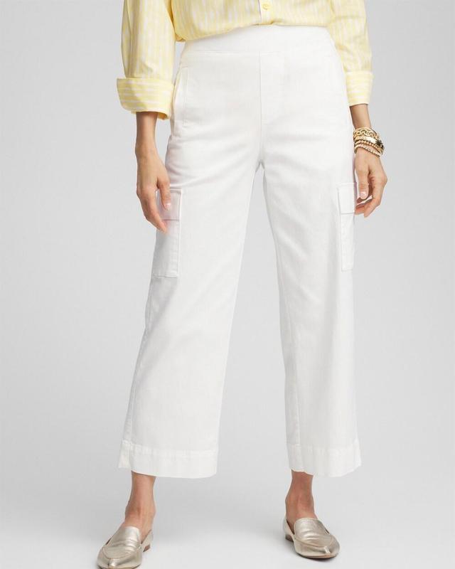 Women's Cargo Wide Leg Cropped Pants Product Image