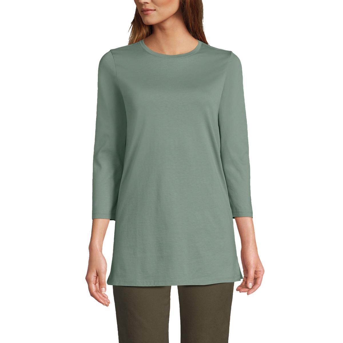 Lands End Womens Supima Crew Neck Tunic Product Image