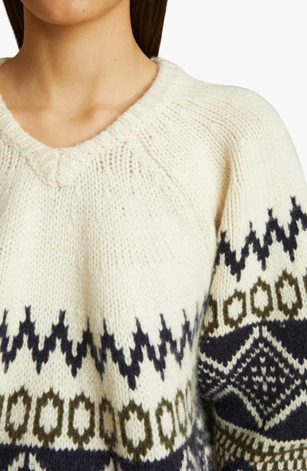 KHAITE The Nalani Patterned Intarsia-knit Jumper In Ivory_multi Product Image