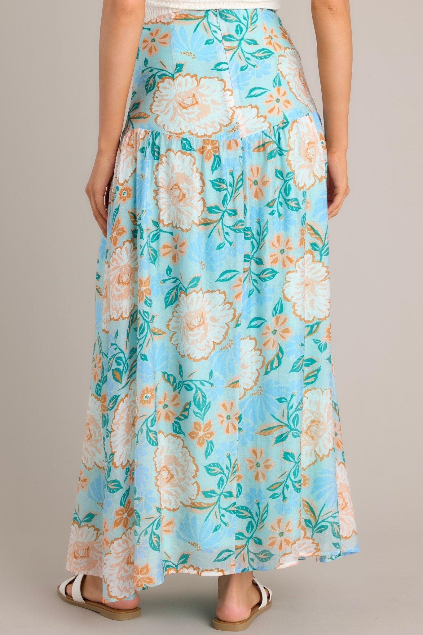 MINKPINK Evelyn Light Blue Maxi Skirt Product Image