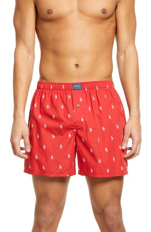 Polo Ralph Lauren Pony Print Woven Cotton Boxers Product Image