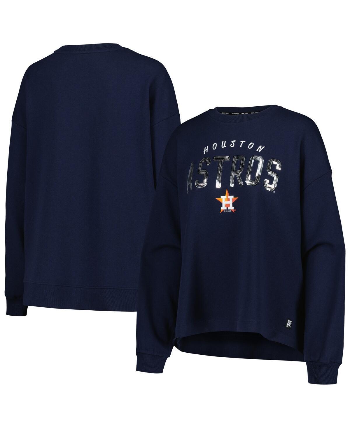 Dkny Womens Sport Navy Houston Astros Penelope Pullover Sweatshirt Product Image