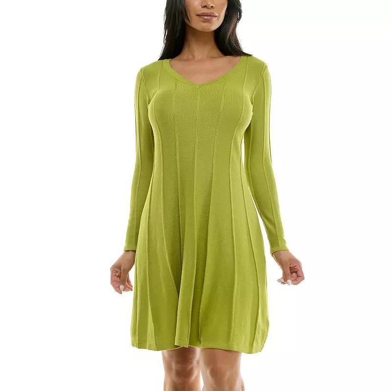 Womens Nina Leonard A-Line Sweater Dress Product Image