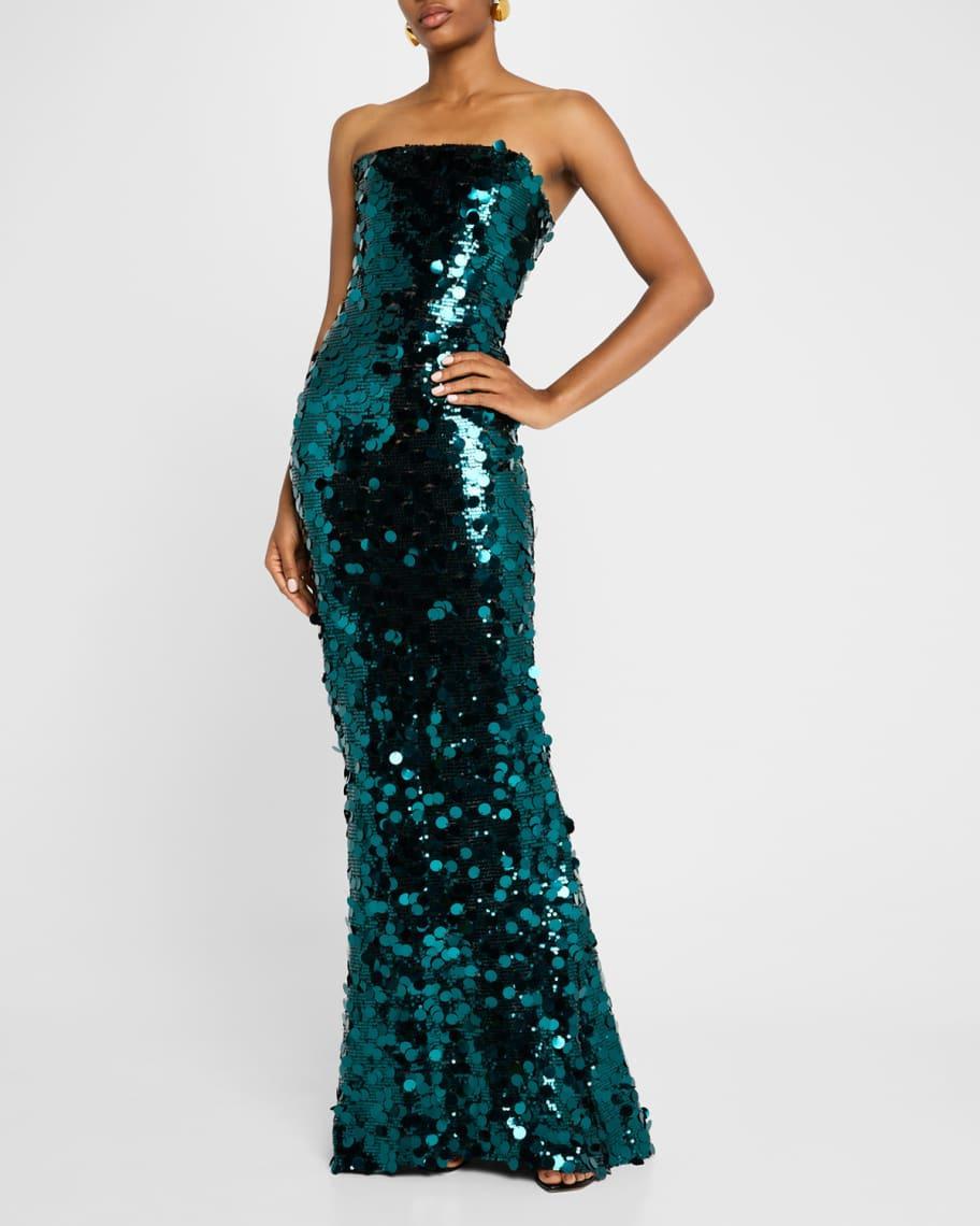 Farah Strapless Sequin Column Gown Product Image