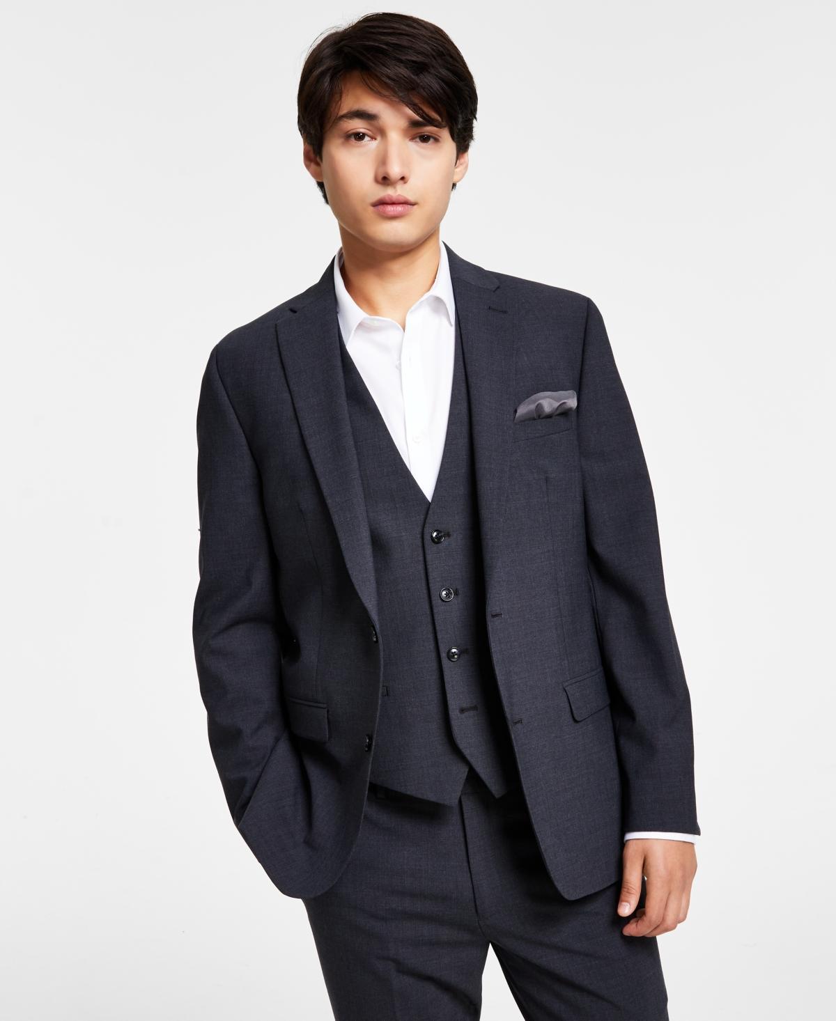 Bar III Men's Slim Fit Wool Suit Jacket Blue Product Image