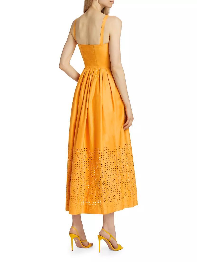 Avivia Cotton Laser-Cut Maxi-Dress Product Image