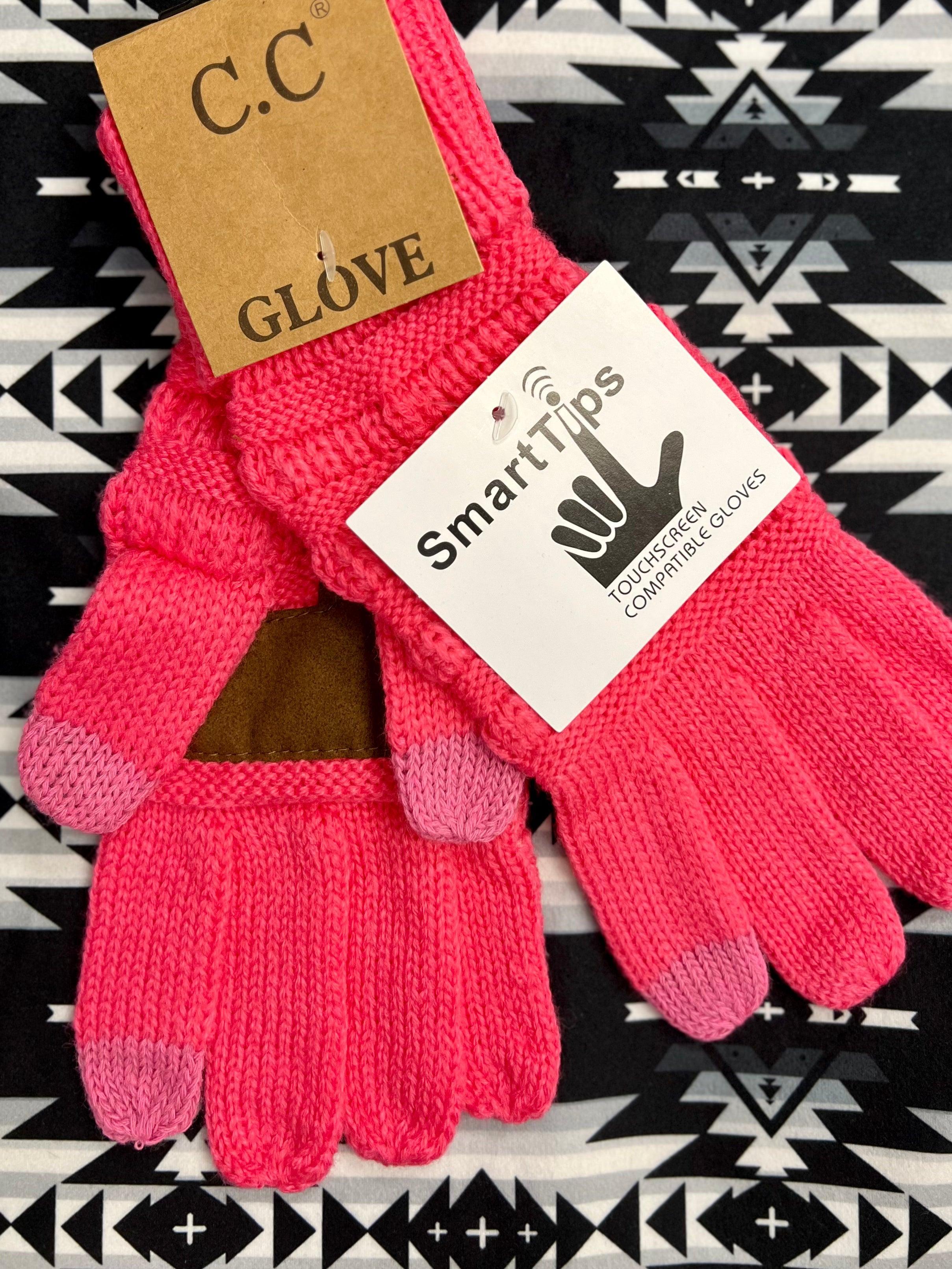 C.C. Poppin Pink Touchscreen Gloves Product Image