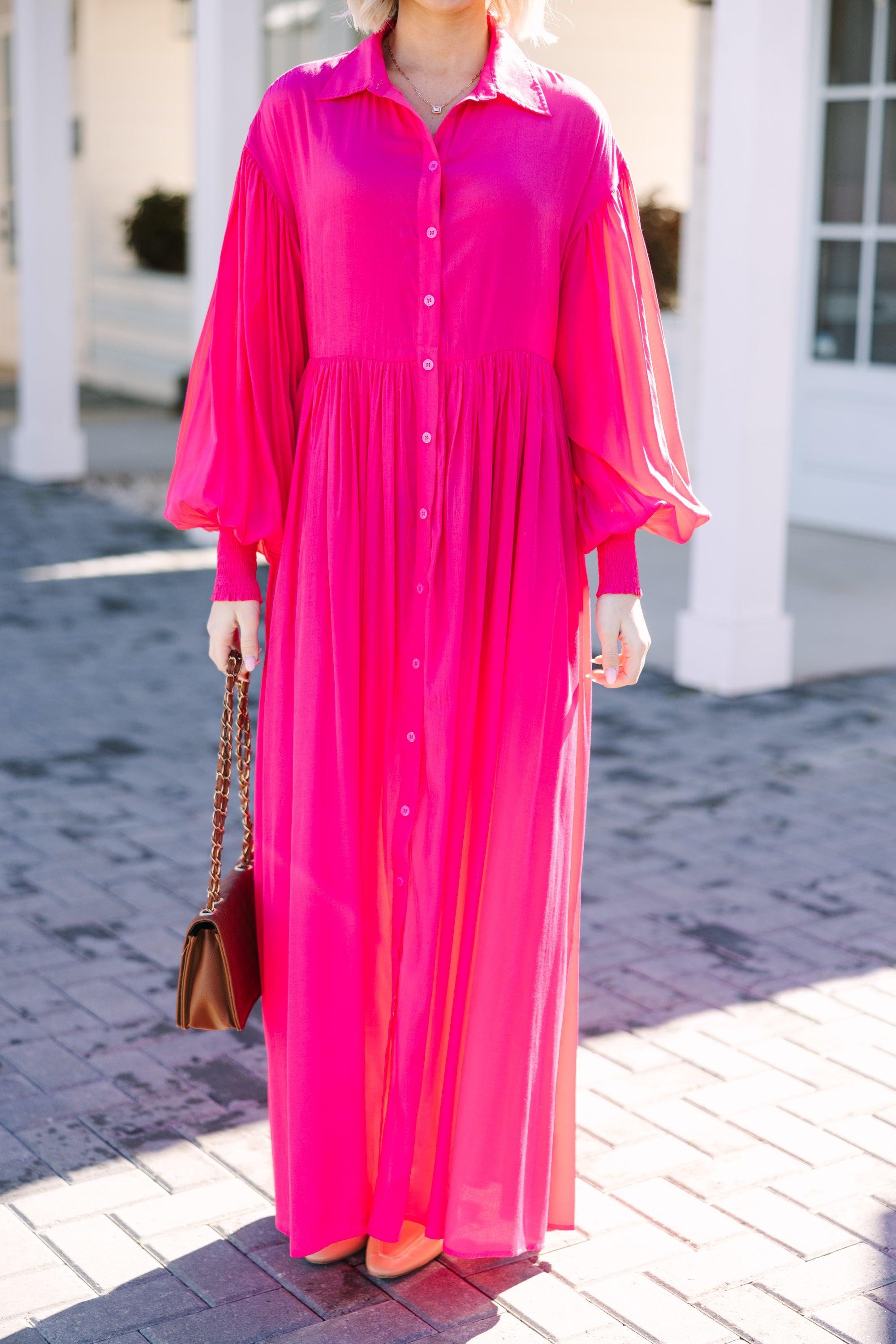 All For You Pink Maxi Dress Female Product Image