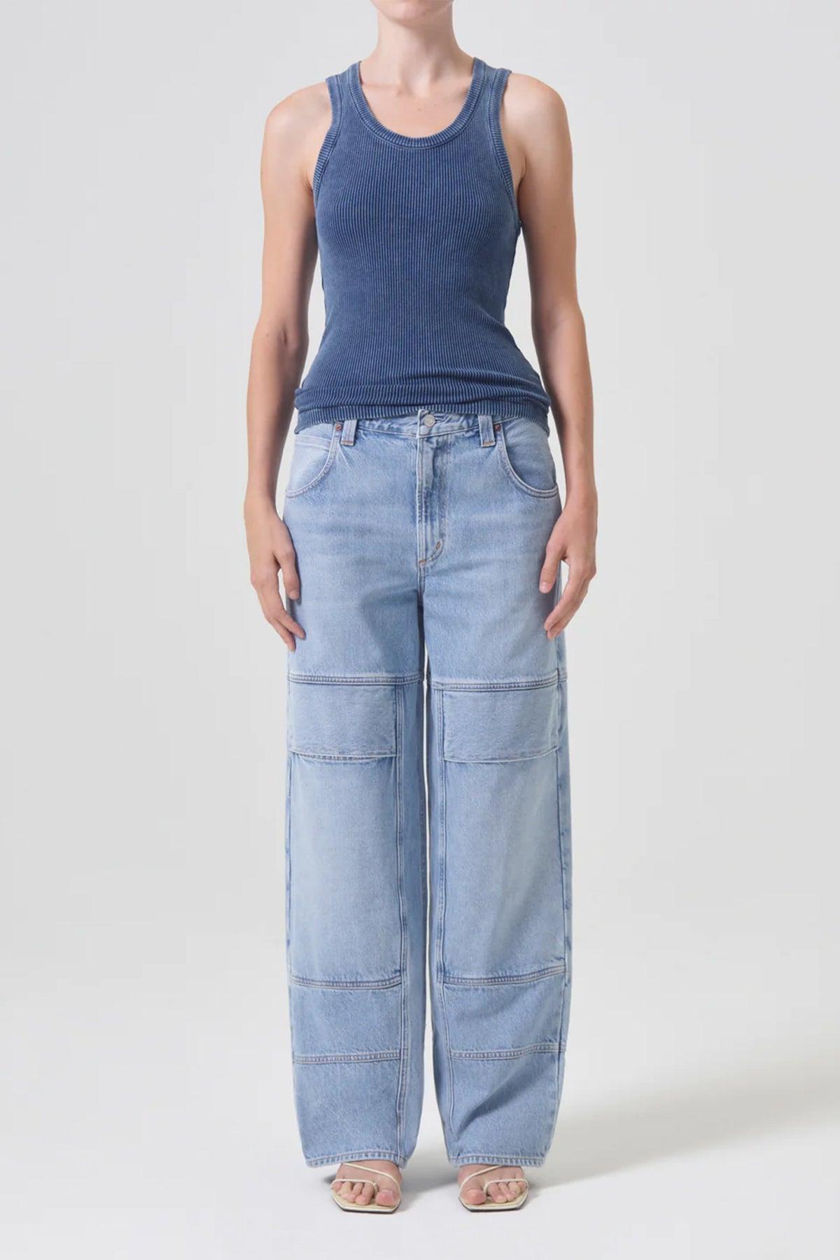 Tanis Utility Jeans In Conflict In Blue Product Image