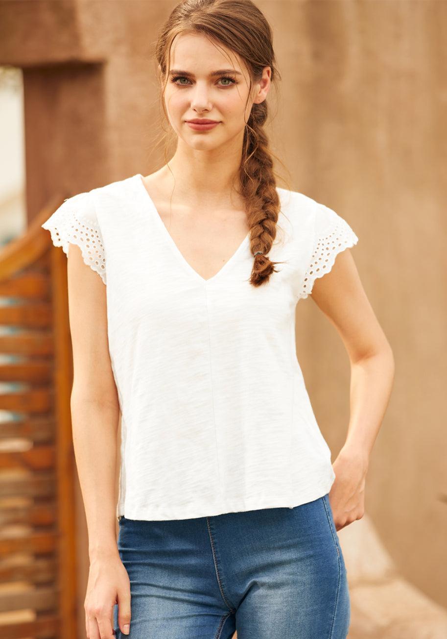 Timeless Eyelet Tee Product Image