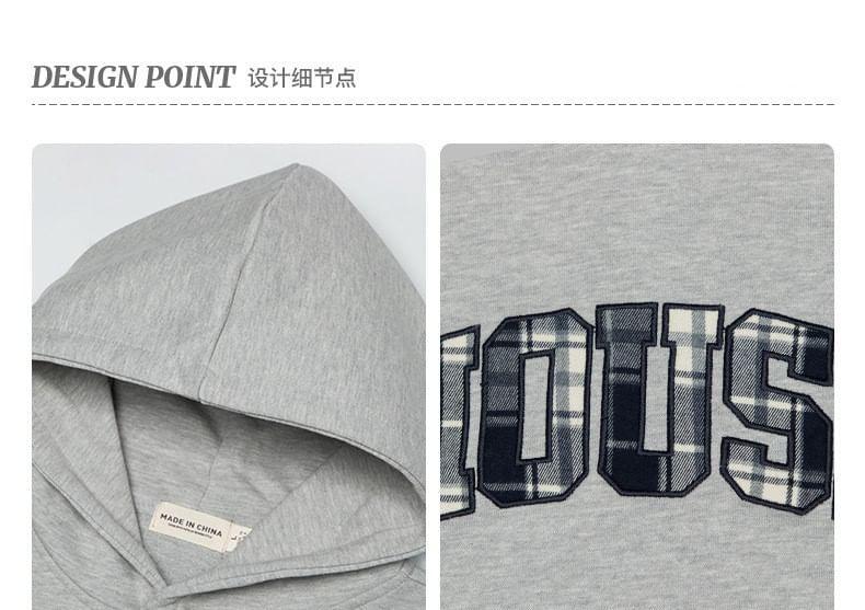 Drop Shoulder Lettering Oversized Hoodie Product Image