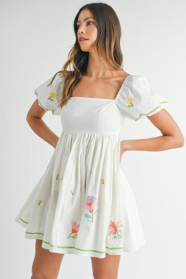 Embroidered Babydoll Dress Product Image