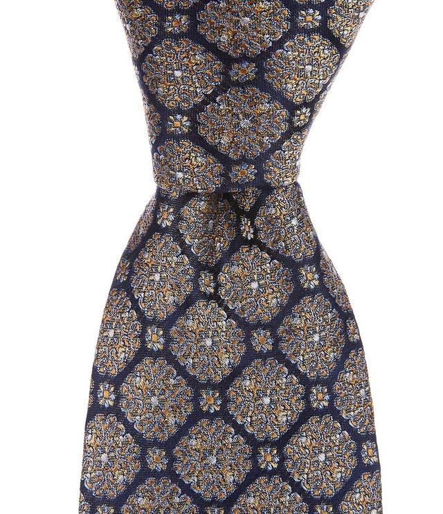 Hickey Freeman Connected Medallion Printed 3 1/4#double; Woven Silk Tie Product Image