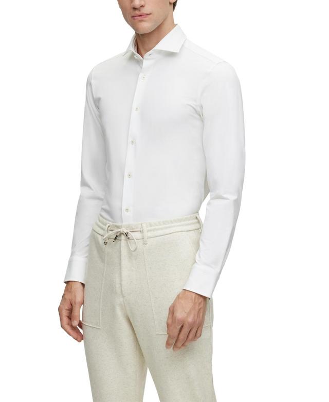 Mens Casual-Fit Shirt In Stretch Cotton Product Image