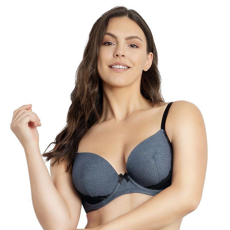 Womens Parfait Casey Plunge Molded T-Shirt Bra 28012 Dark Blue Blue Product Image