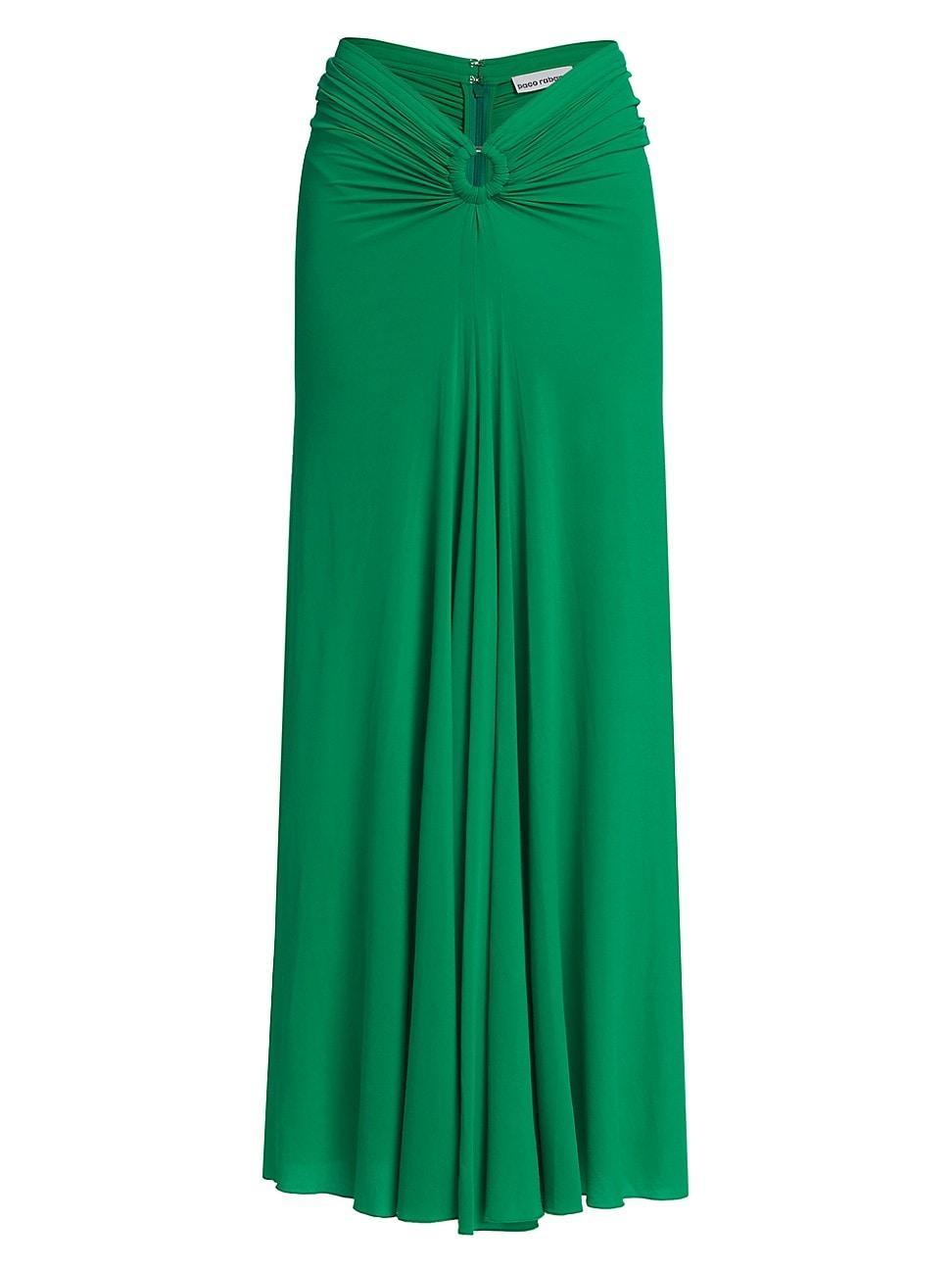 Womens O-Ring Satin Maxi Skirt Product Image